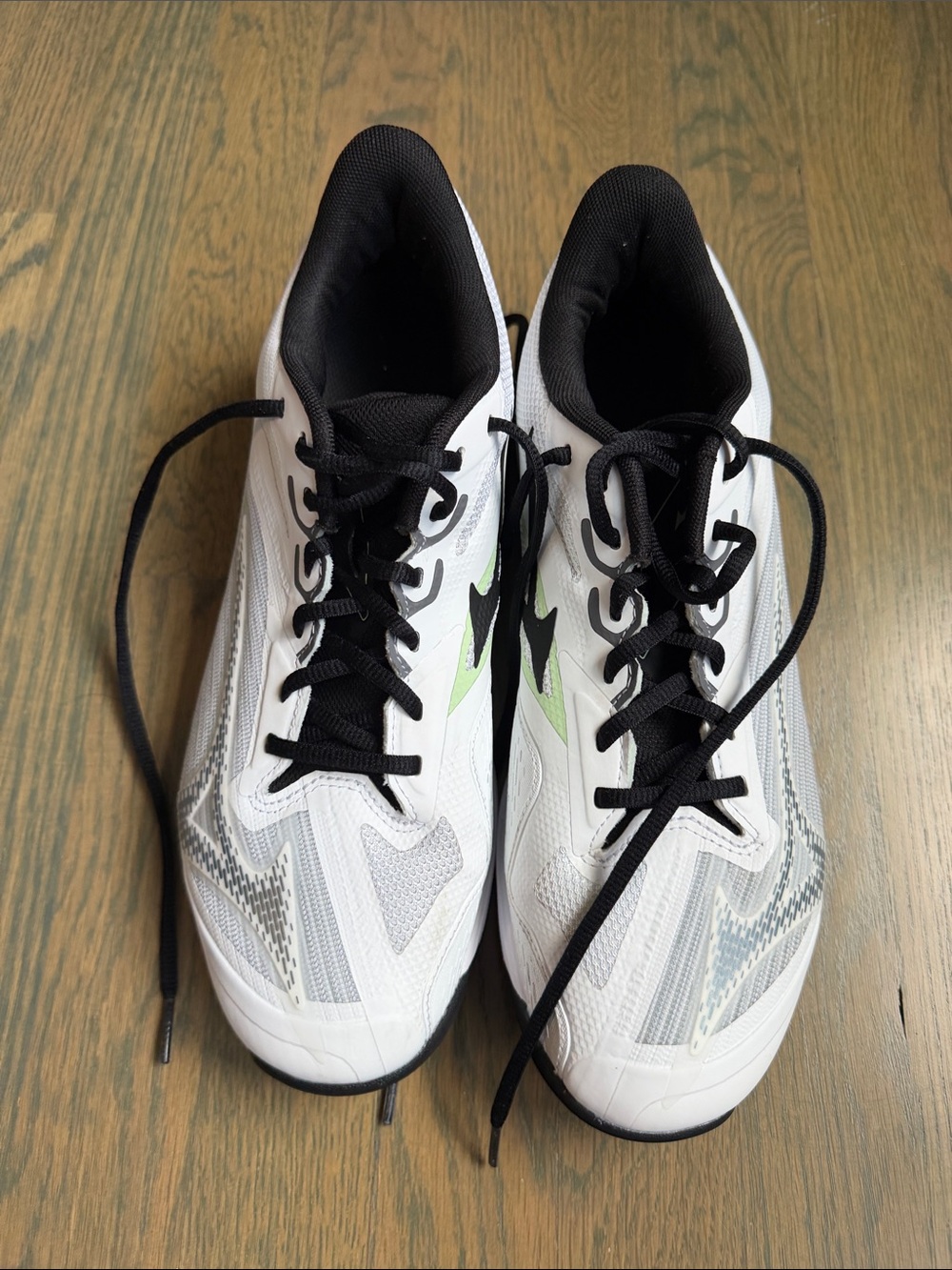 Mizuno White Black Lime Athletic Shoes
